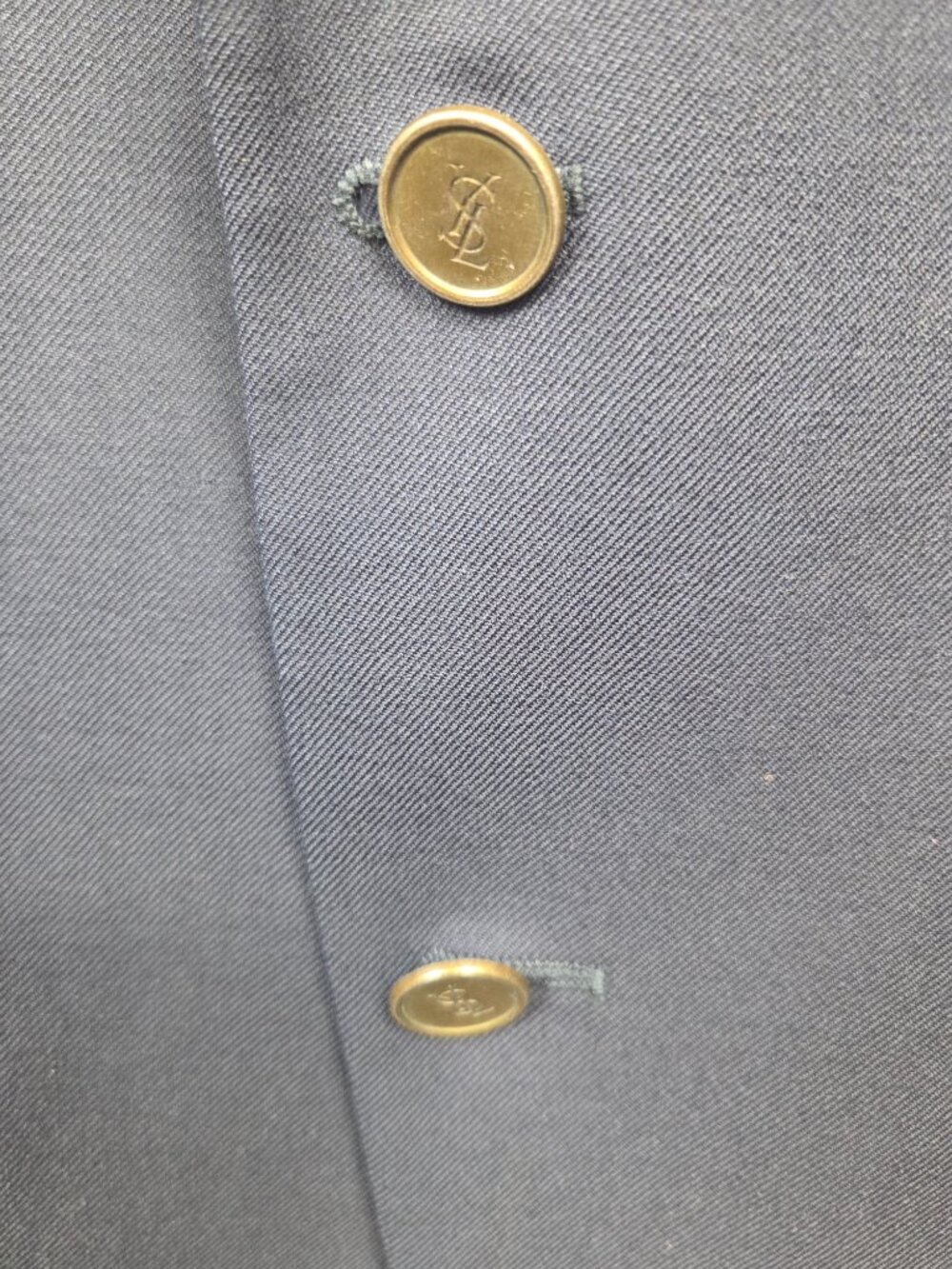 Vintage Yves Saint Laurent Monsieur Men’s Navy Wool Blazer – Made in France - Picture 4 of 14